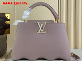 Louis Vuitton Capucines BB Handbag with a Wavy Base in Light Pink Taurillon Leather Replica