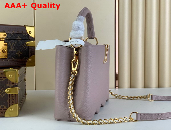 Louis Vuitton Capucines BB Handbag with a Wavy Base in Light Pink Taurillon Leather Replica