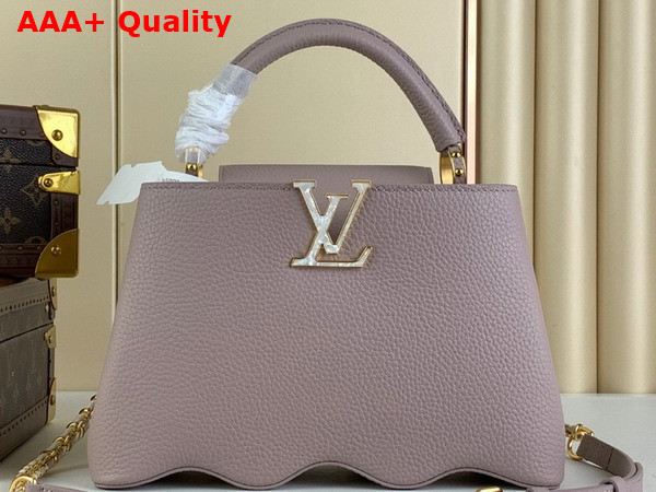 Louis Vuitton Capucines BB Handbag with a Wavy Base in Light Pink Taurillon Leather Replica