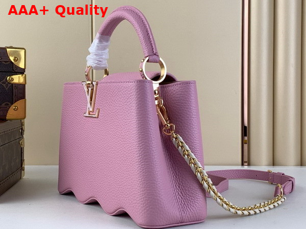 Louis Vuitton Capucines BB Handbag with a Wavy Base in Pink Taurillon Leather Replica