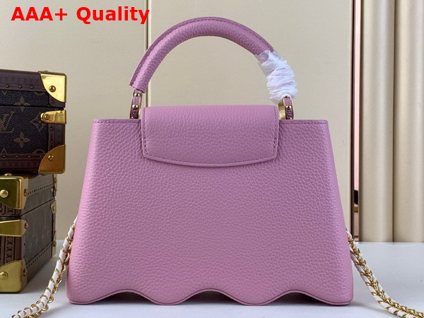 Louis Vuitton Capucines BB Handbag with a Wavy Base in Pink Taurillon Leather Replica