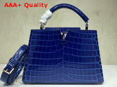 Louis Vuitton Capucines BB Saphire Alligator Skin N93275 Replica