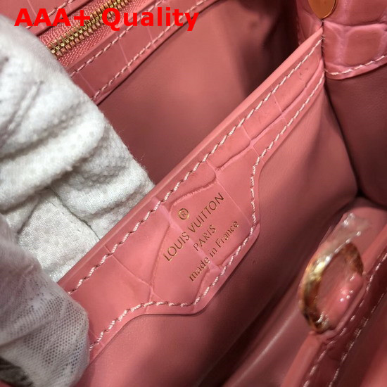 Louis Vuitton Capucines BB Vieux Rose Alligator Skin N92679 Replica