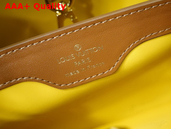 Louis Vuitton Capucines BB Yellow Smooth Calfskin and Embroidered Canvas M57651 Replica