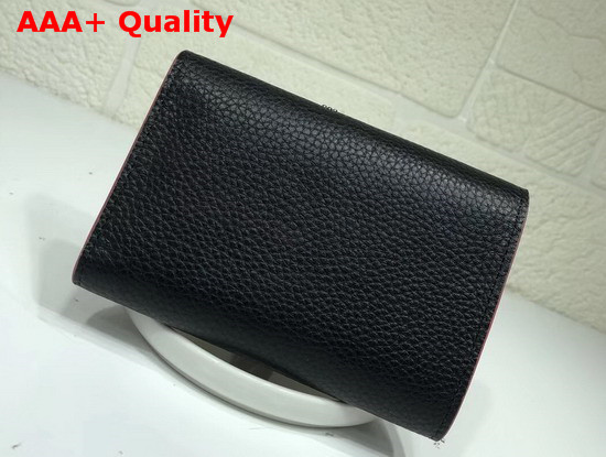 Louis Vuitton Capucines Compact Wallet in Black Taurillon Leather M63222 Replica