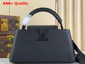 Louis Vuitton Capucines East West BB All Black Matte Calfskin Replica