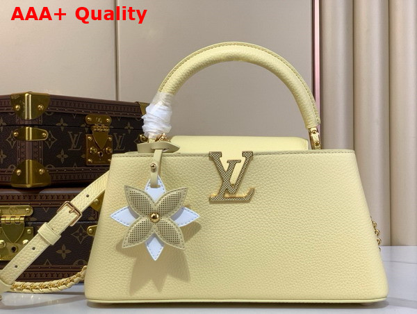 Louis Vuitton Capucines East West BB Handbag in Banana Yellow Taurillon Leather Replica