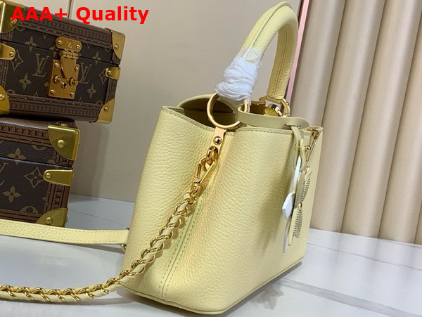 Louis Vuitton Capucines East West BB Handbag in Banana Yellow Taurillon Leather Replica