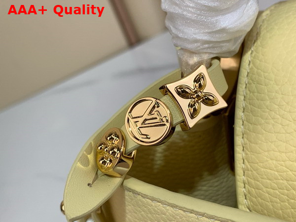 Louis Vuitton Capucines East West BB Handbag in Banana Yellow Taurillon Leather Replica