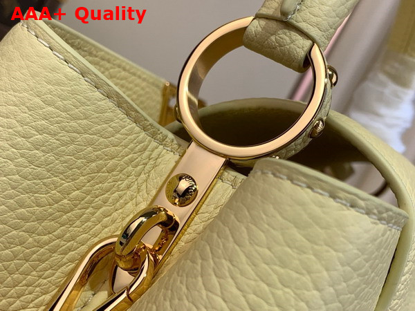 Louis Vuitton Capucines East West BB Handbag in Banana Yellow Taurillon Leather Replica