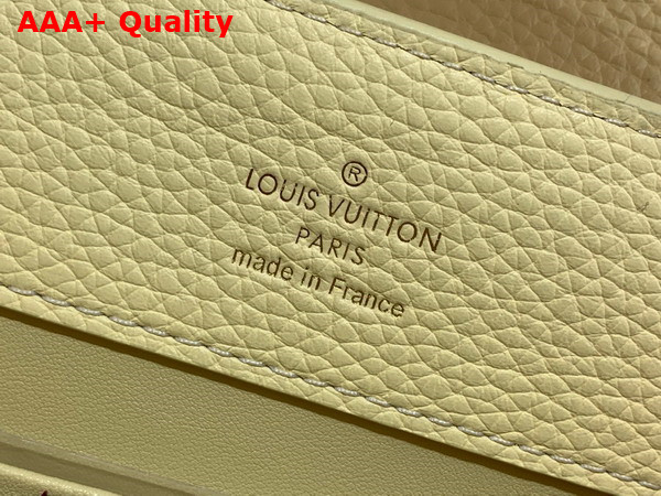 Louis Vuitton Capucines East West BB Handbag in Banana Yellow Taurillon Leather Replica