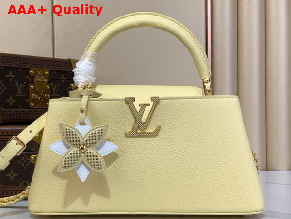 Louis Vuitton Capucines East West BB Handbag in Banana Yellow Taurillon Leather Replica