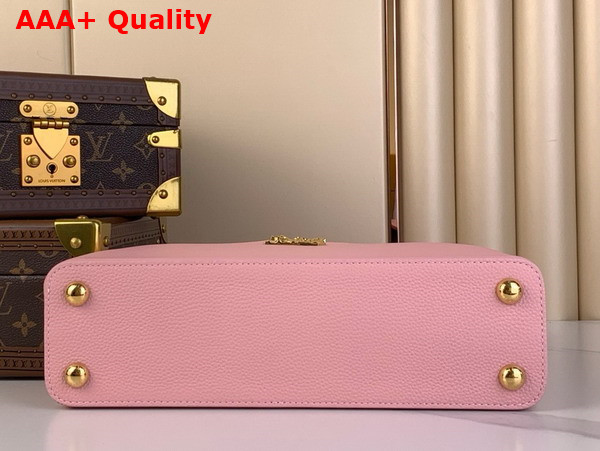 Louis Vuitton Capucines East West BB Handbag in Jasmine Pink Grained Calfskin Replica