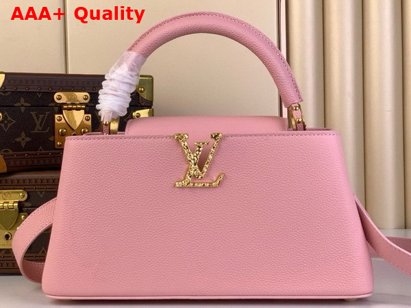 Louis Vuitton Capucines East West BB Handbag in Jasmine Pink Grained Calfskin Replica