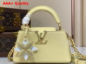 Louis Vuitton Capucines East West Mini Handbag in Banana Yellow Taurillon Leather M11351 Replica