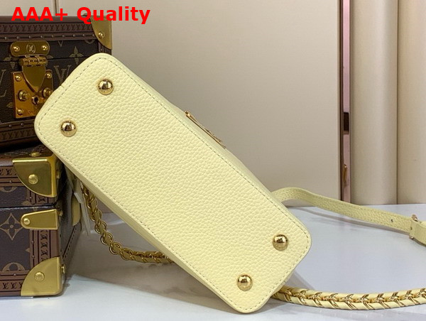 Louis Vuitton Capucines East West Mini Handbag in Banana Yellow Taurillon Leather M11351 Replica