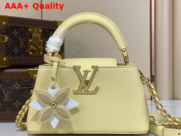 Louis Vuitton Capucines East West Mini Handbag in Banana Yellow Taurillon Leather M11351 Replica