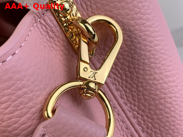 Louis Vuitton Capucines East West Mini Handbag in Jasmine Pink Grained Calfskin M24666 Replica