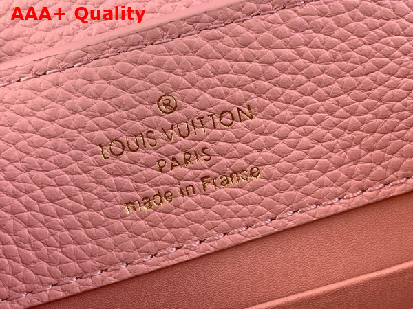 Louis Vuitton Capucines East West Mini Handbag in Jasmine Pink Grained Calfskin M24666 Replica