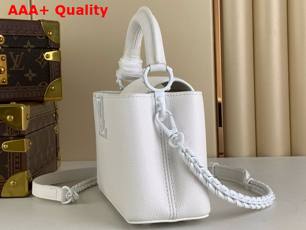 Louis Vuitton Capucines East West Mini Handbag in Optic White Matte Calfskin M23956 Replica