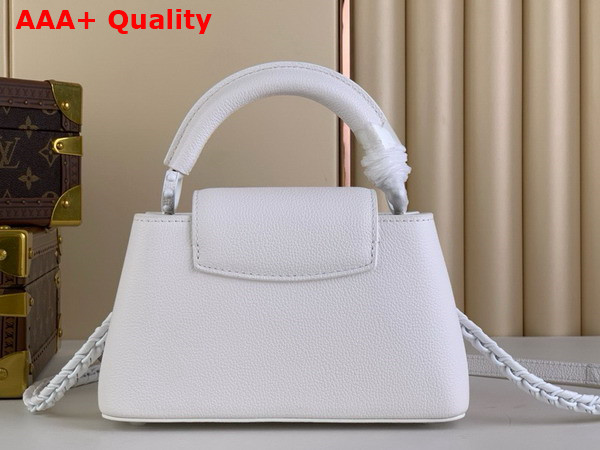 Louis Vuitton Capucines East West Mini Handbag in Optic White Matte Calfskin M23956 Replica