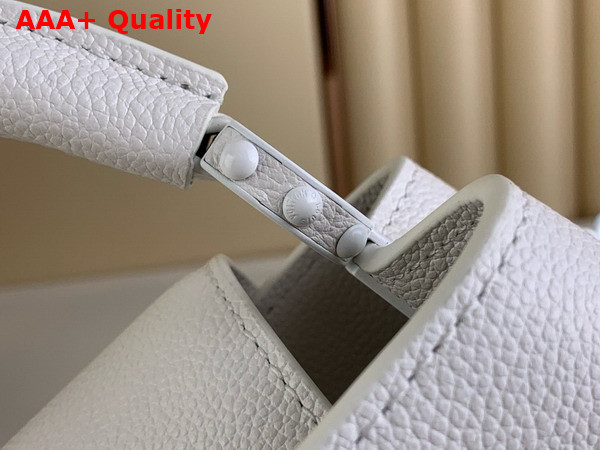 Louis Vuitton Capucines East West Mini Handbag in Optic White Matte Calfskin M23956 Replica