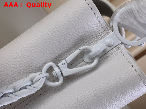 Louis Vuitton Capucines East West Mini Handbag in Optic White Matte Calfskin M23956 Replica