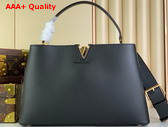 Louis Vuitton Capucines GM Souple Bag in Black Smooth Taurillon Leather M24607 Replica