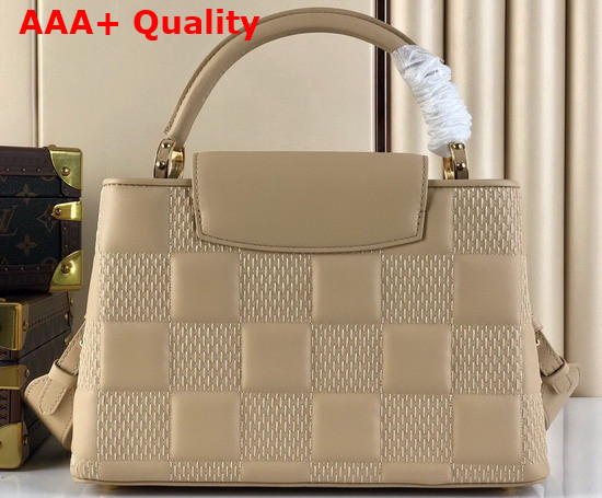 Louis Vuitton Capucines MM Beige Damier Quilted Lambskin Replica