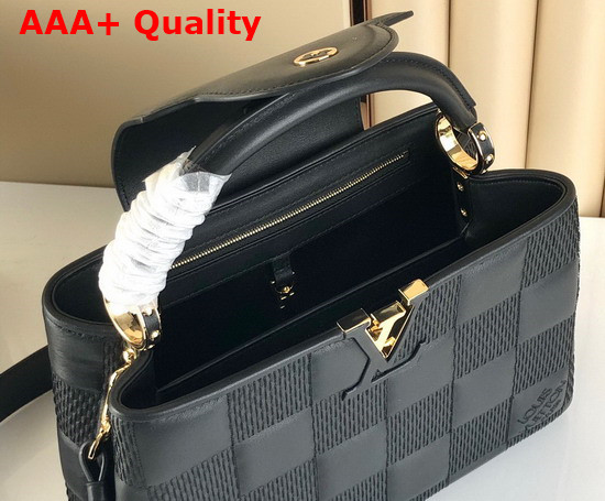 Louis Vuitton Capucines MM Black Damier Quilted Lambskin Replica