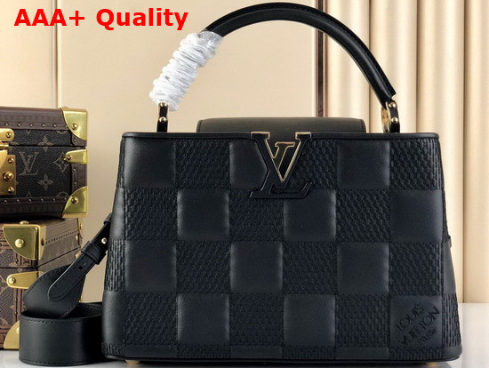 Louis Vuitton Capucines MM Black Damier Quilted Lambskin Replica