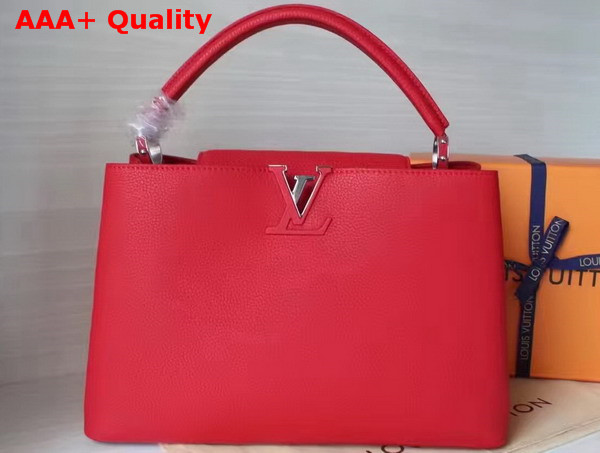 Louis Vuitton Capucines MM Cuir Taurillon Rubis Replica