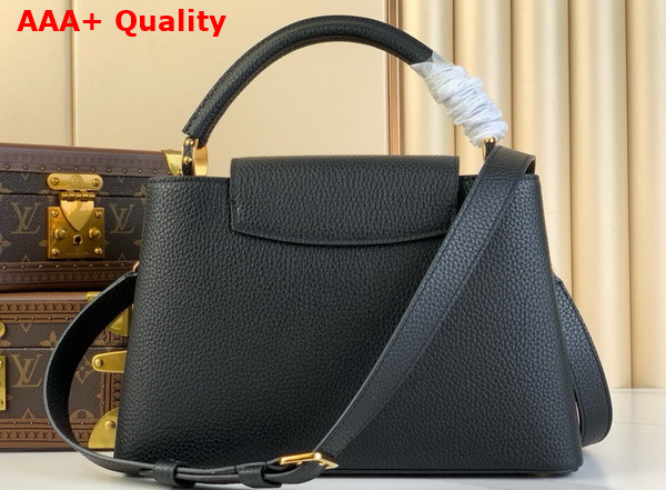 Louis Vuitton Capucines MM Handbag Black Taurillon Leather Replica