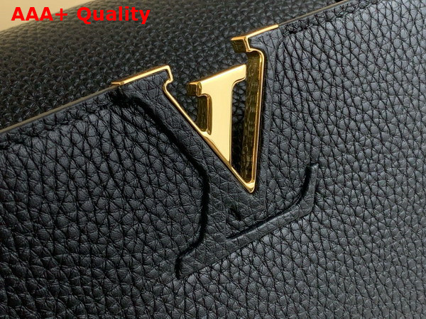 Louis Vuitton Capucines MM Handbag Black Taurillon Leather Replica