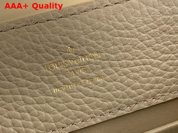 Louis Vuitton Capucines MM Handbag Galet Gray Taurillon Leather Replica