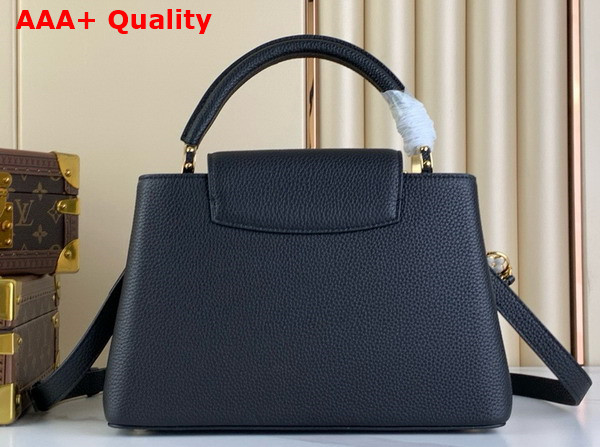 Louis Vuitton Capucines MM Handbag in Black Taurillon Leather Replica