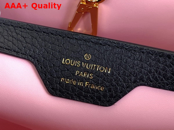 Louis Vuitton Capucines MM Handbag in Black Taurillon Leather with Multicolored Chain Replica