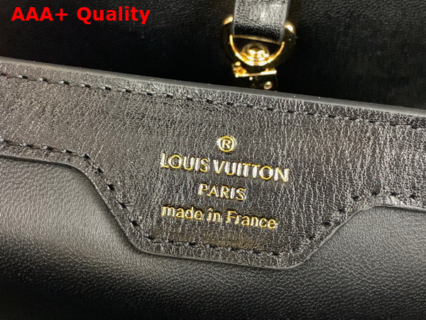 Louis Vuitton Capucines MM Handbag in Multicolor Coated Canvas Woven with Thin Bands Replica