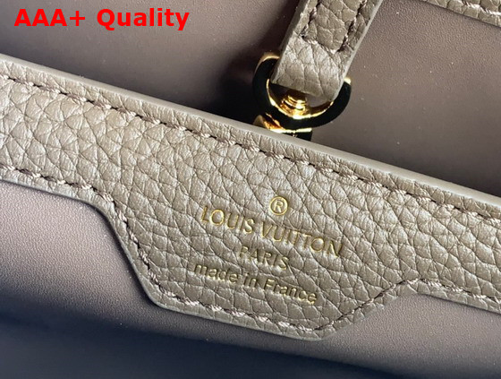 Louis Vuitton Capucines MM Smokey Brown Green Creme Pink Taurillon Leather M59516 Replica