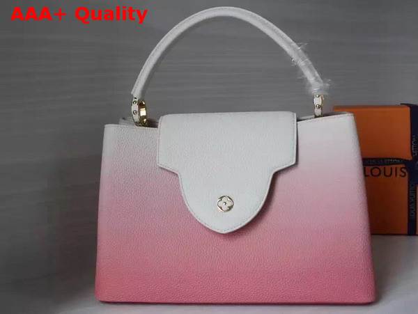 Louis Vuitton Capucines MM Taurillon Leather Pink Gradient Color Effect Replica