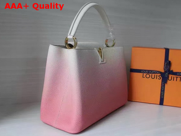 Louis Vuitton Capucines MM Taurillon Leather Pink Gradient Color Effect Replica