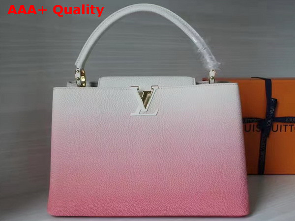 Louis Vuitton Capucines MM Taurillon Leather Pink Gradient Color Effect Replica