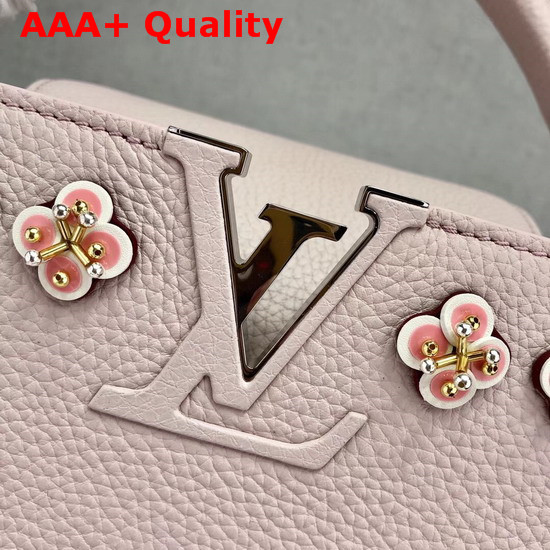 Louis Vuitton Capucines PM in Pink with Flowers Replica