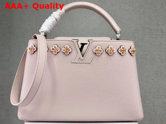 Louis Vuitton Capucines PM in Pink with Flowers Replica