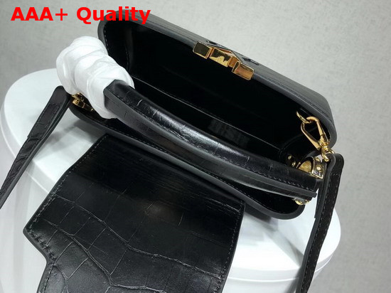 Louis Vuitton Capucines Mini Black Alligator Replica