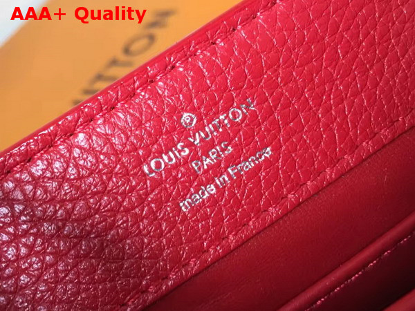 Louis Vuitton Capucines Mini Chain Bag Red Grain Taurillon Leather Replica