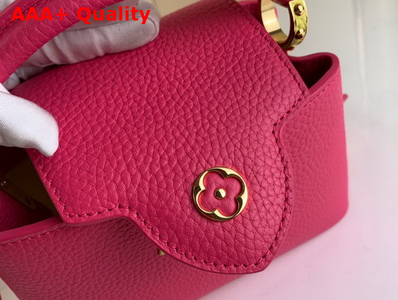 Louis Vuitton Capucines Mini Dragon Fruit Cedrat Taurillon Leather M59440 Replica