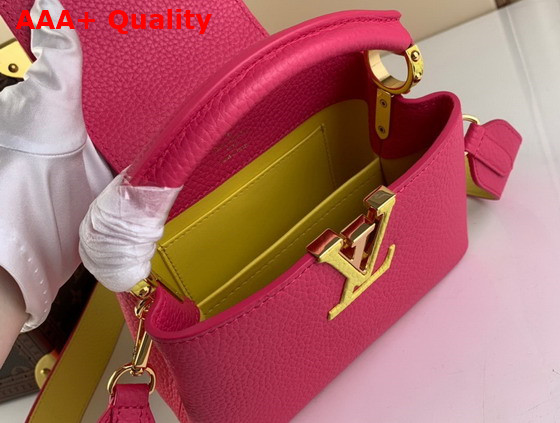 Louis Vuitton Capucines Mini Dragon Fruit Cedrat Taurillon Leather M59440 Replica