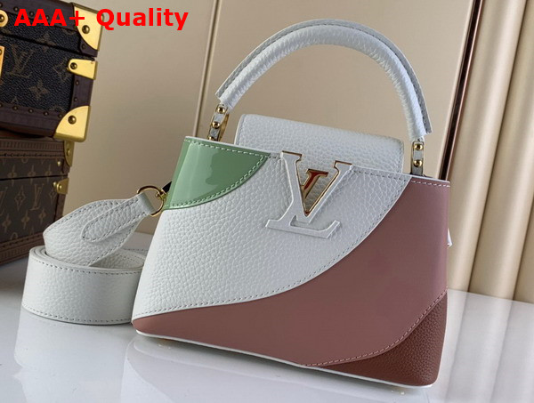 Louis Vuitton Capucines Mini Handbag Fraise Pink Pistache Green Taurillon Leather M59864 Replica