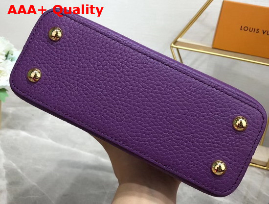 Louis Vuitton Capucines Mini Handbag Purple Taurillon Leather and Python Skin Details Replica